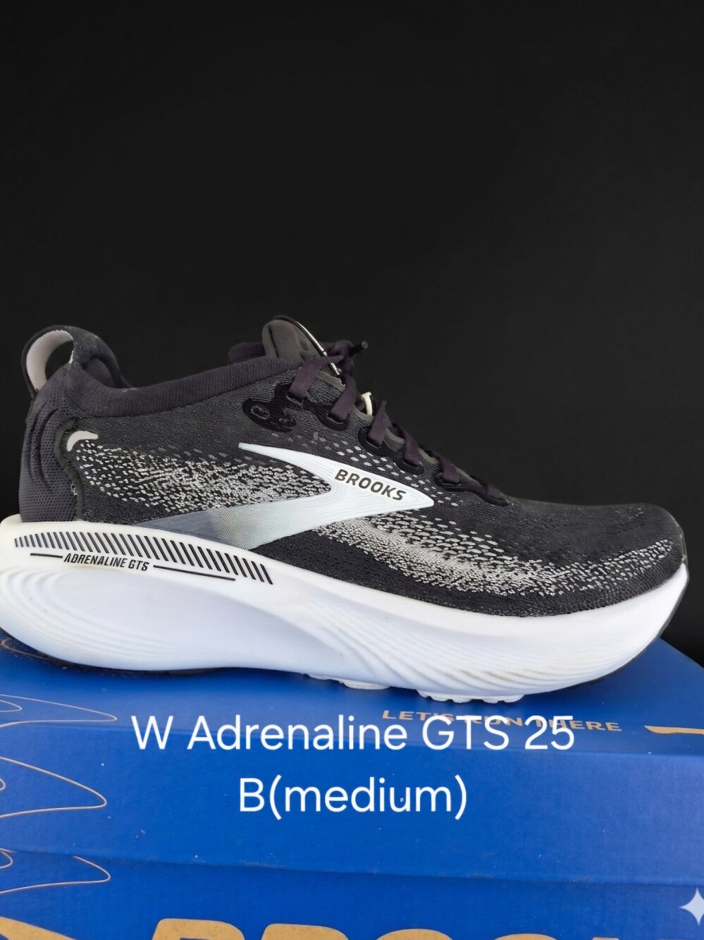 Brooks Women’s Adrenaline GTS 25 - Black & White B (Medium)